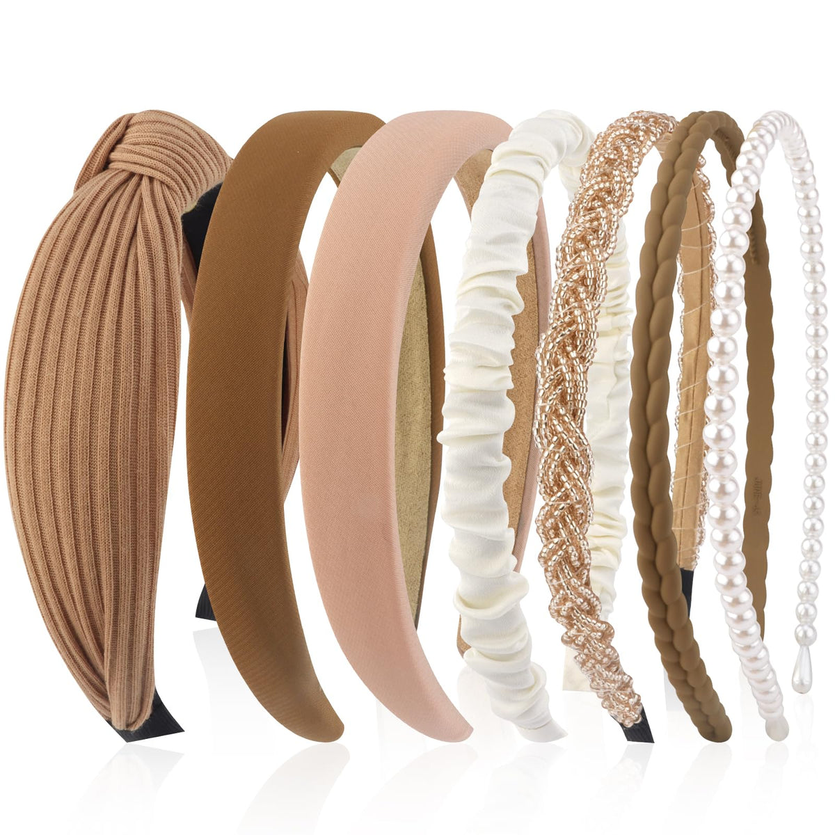 VELSCRUN front packaging showing seven headbands, clear set benefits