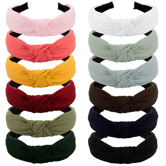 VELSCRUN front pack display showing twelve colorful headbands for outfit variety