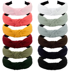 VELSCRUN front pack display showing twelve colorful headbands for outfit variety