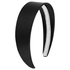 VELSCRUN satin headband front view showing smooth finish and classic shape