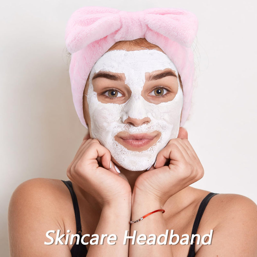 VELSCRUN headband in use washing face keeping hair fully away