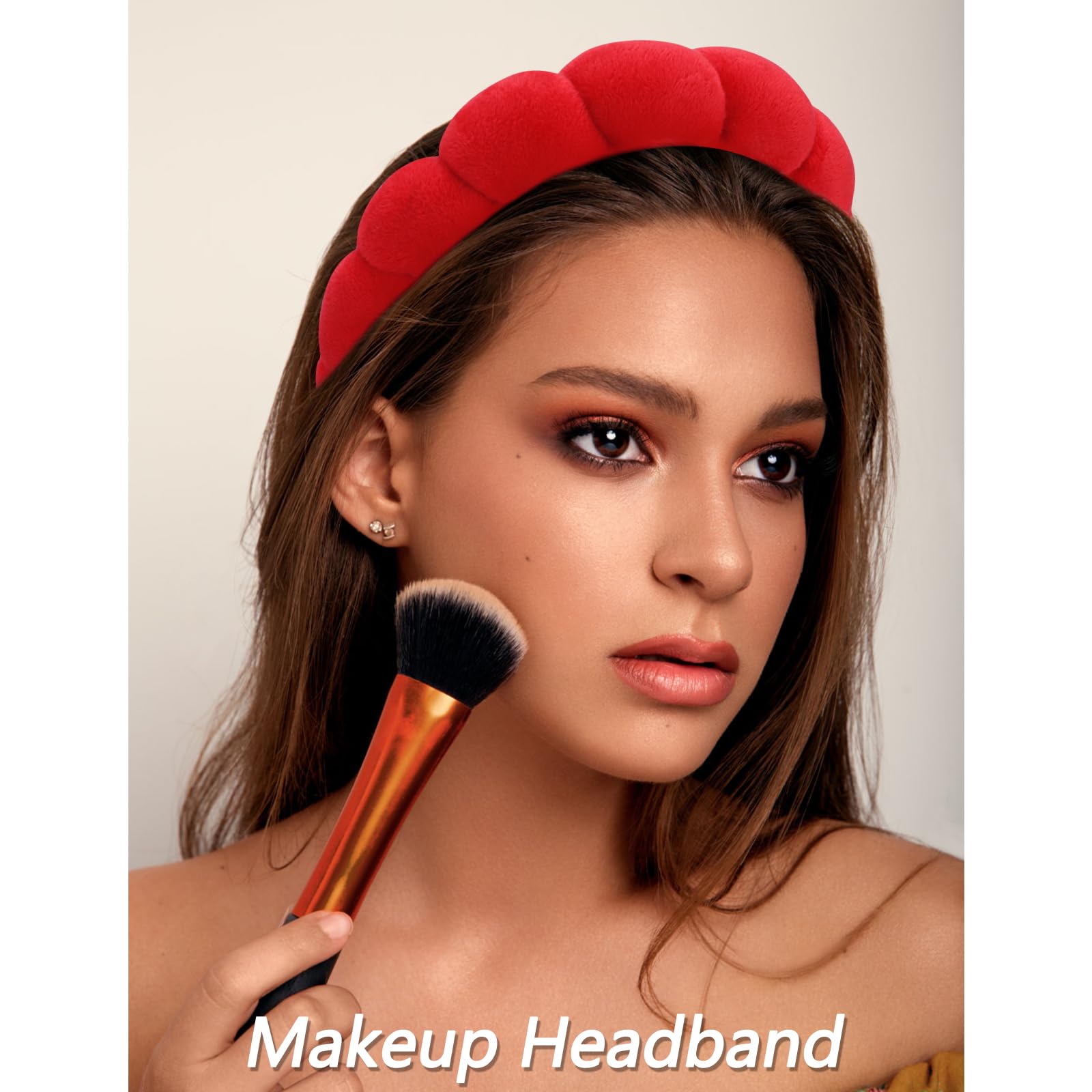 VELSCRUN headband in use during face washing for clean hairline