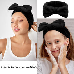 VELSCRUN headband in use during face wash for hair-free cleansing
