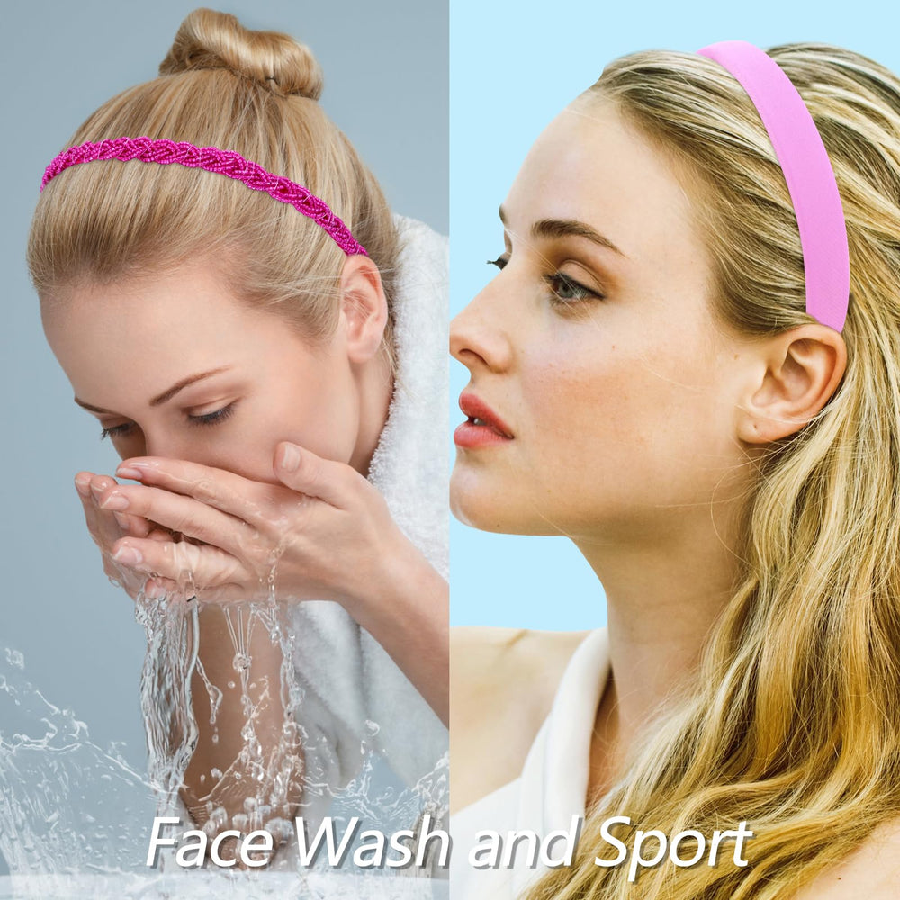 VELSCRUN headband on thick long hair showing strong hold without pulling
