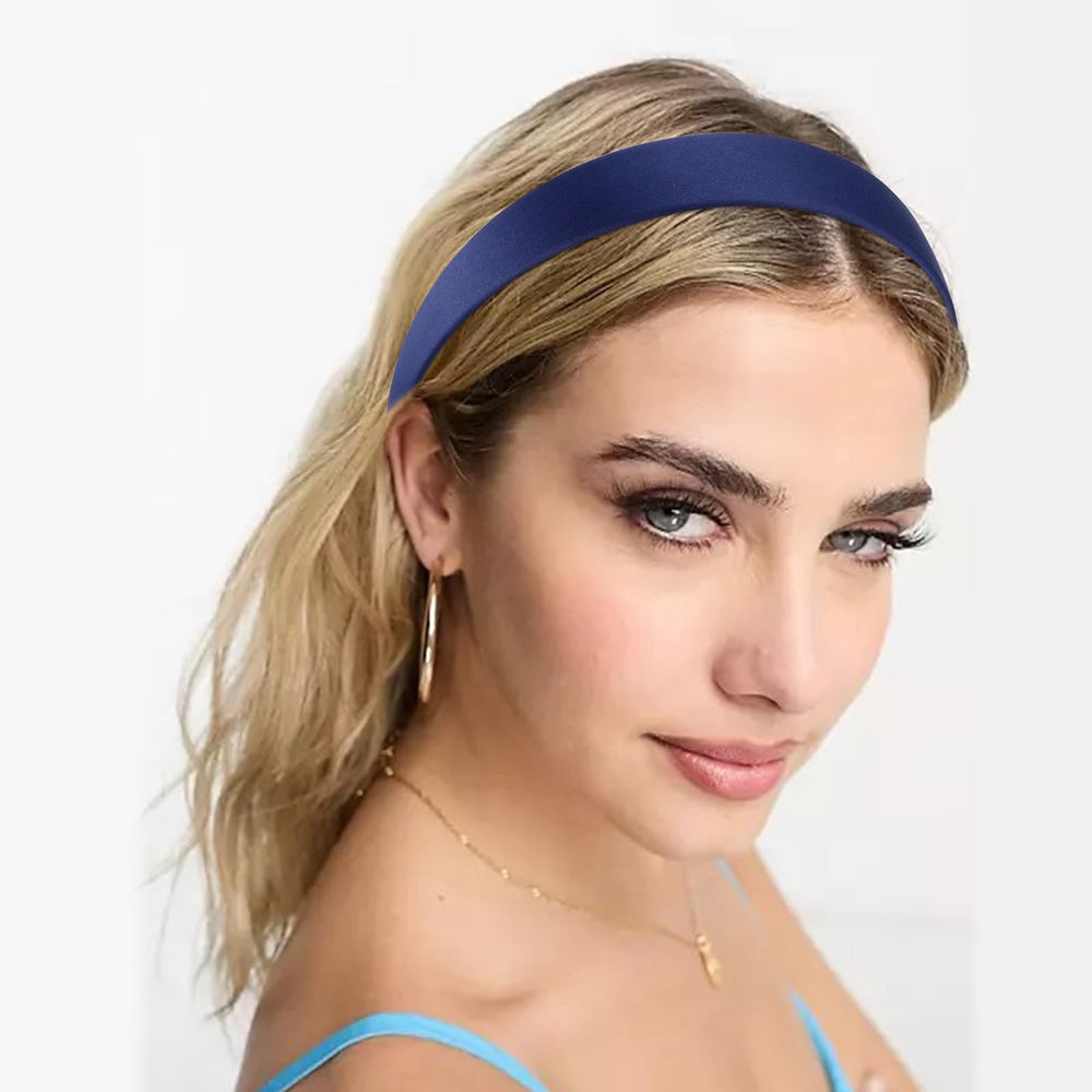 VELSCRUN headband on hand scale comparison demonstrating true 1.3-inch width