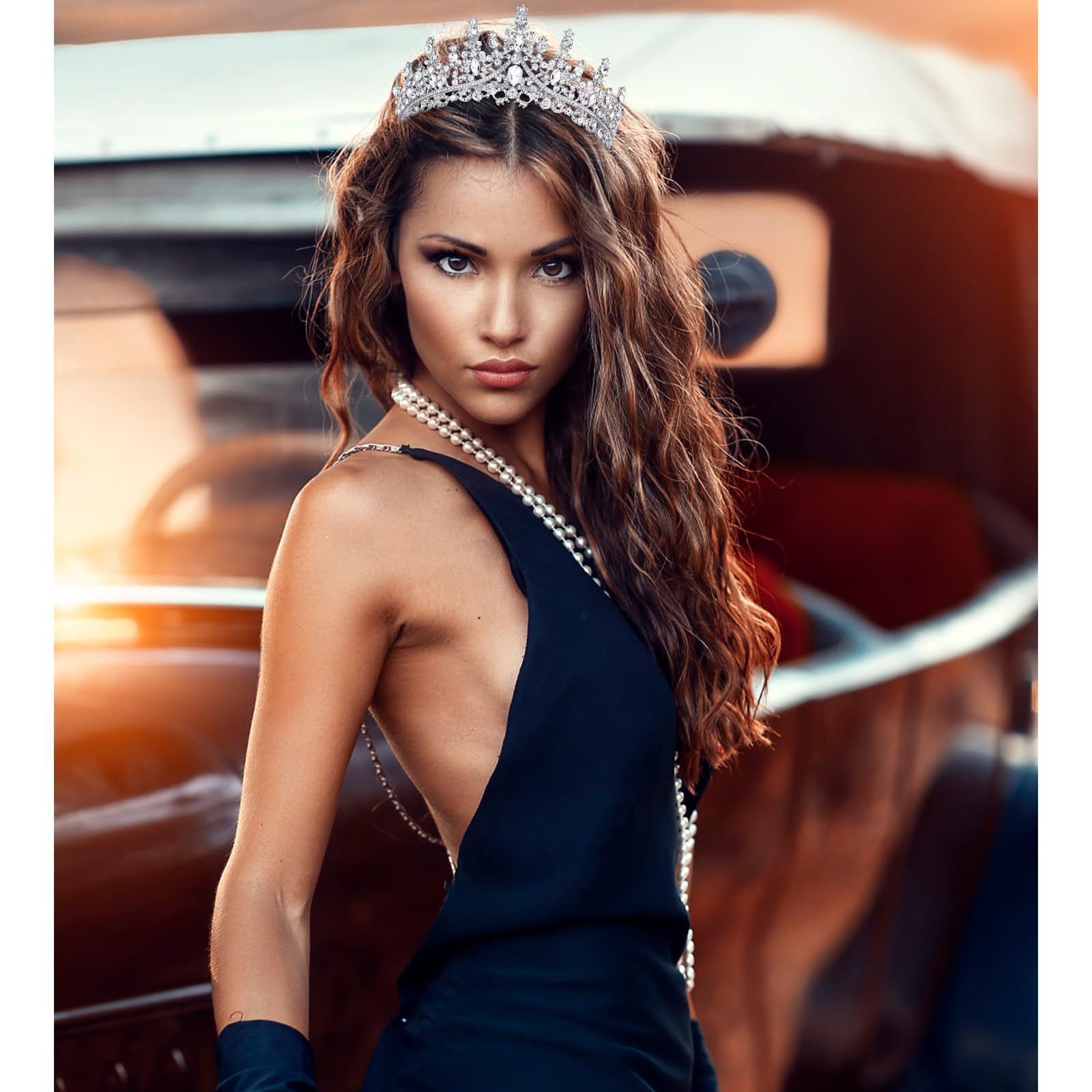 VELSCRUN package contents with tiara and protective wrapping for gifting