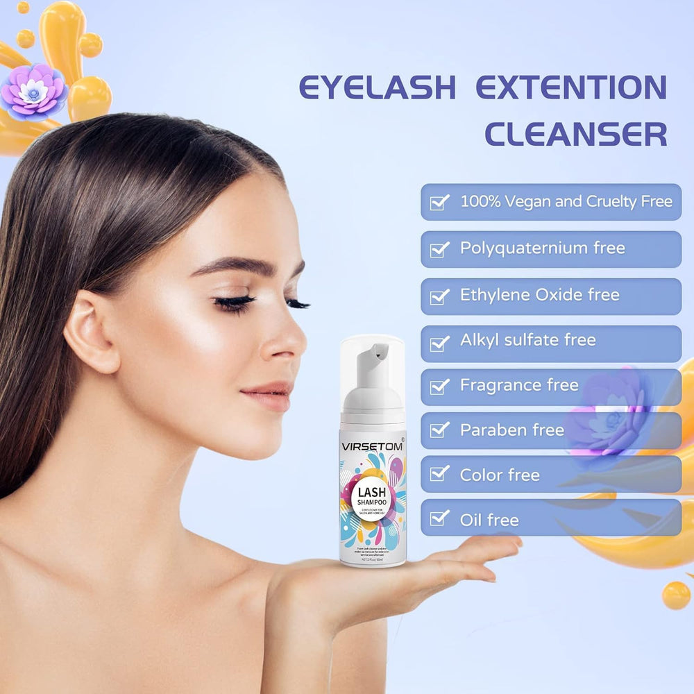 Vemofoper in-use demo on model showing safe lash cleaning benefit