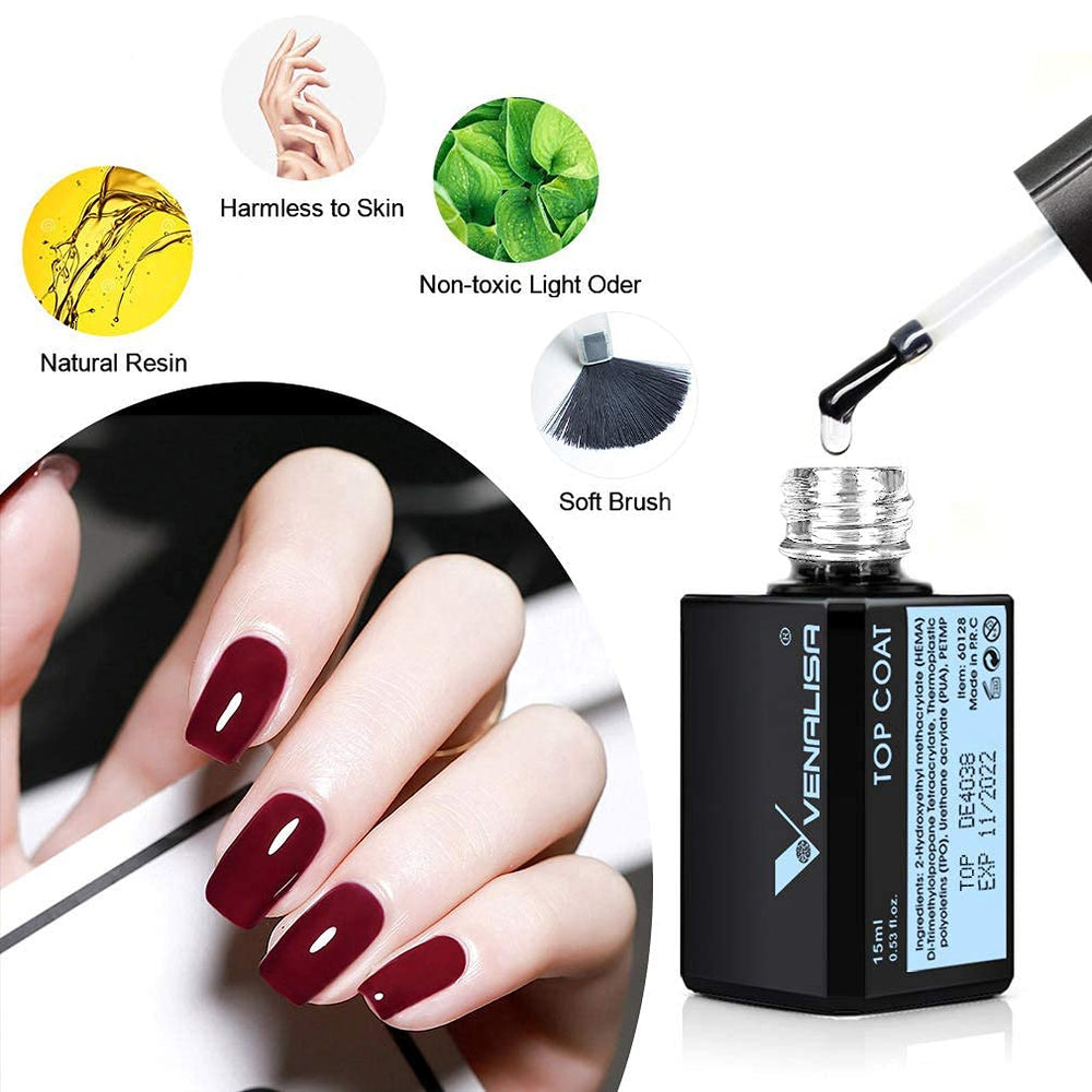 VENALISA applied on fingers showing chip-resistant, salon-quality look