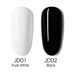 VENALISA black polish bottle close-up showing smooth pigmented finish benefit