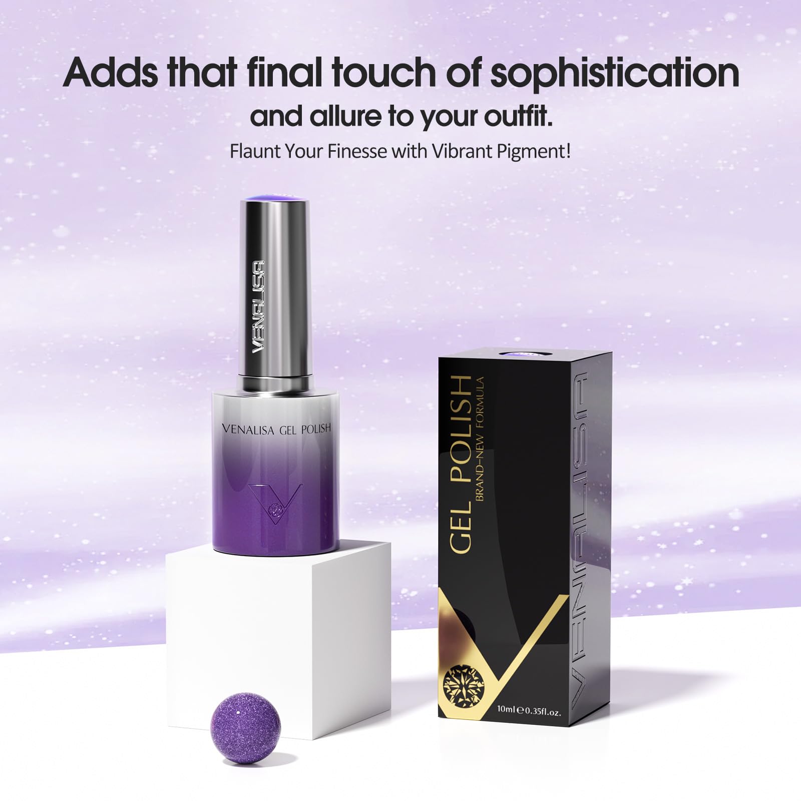 VENALISA magnet in use creating cat-eye line for dramatic nail art