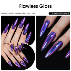VENALISA on nails studio shot showing salon-grade glossy holographic effect
