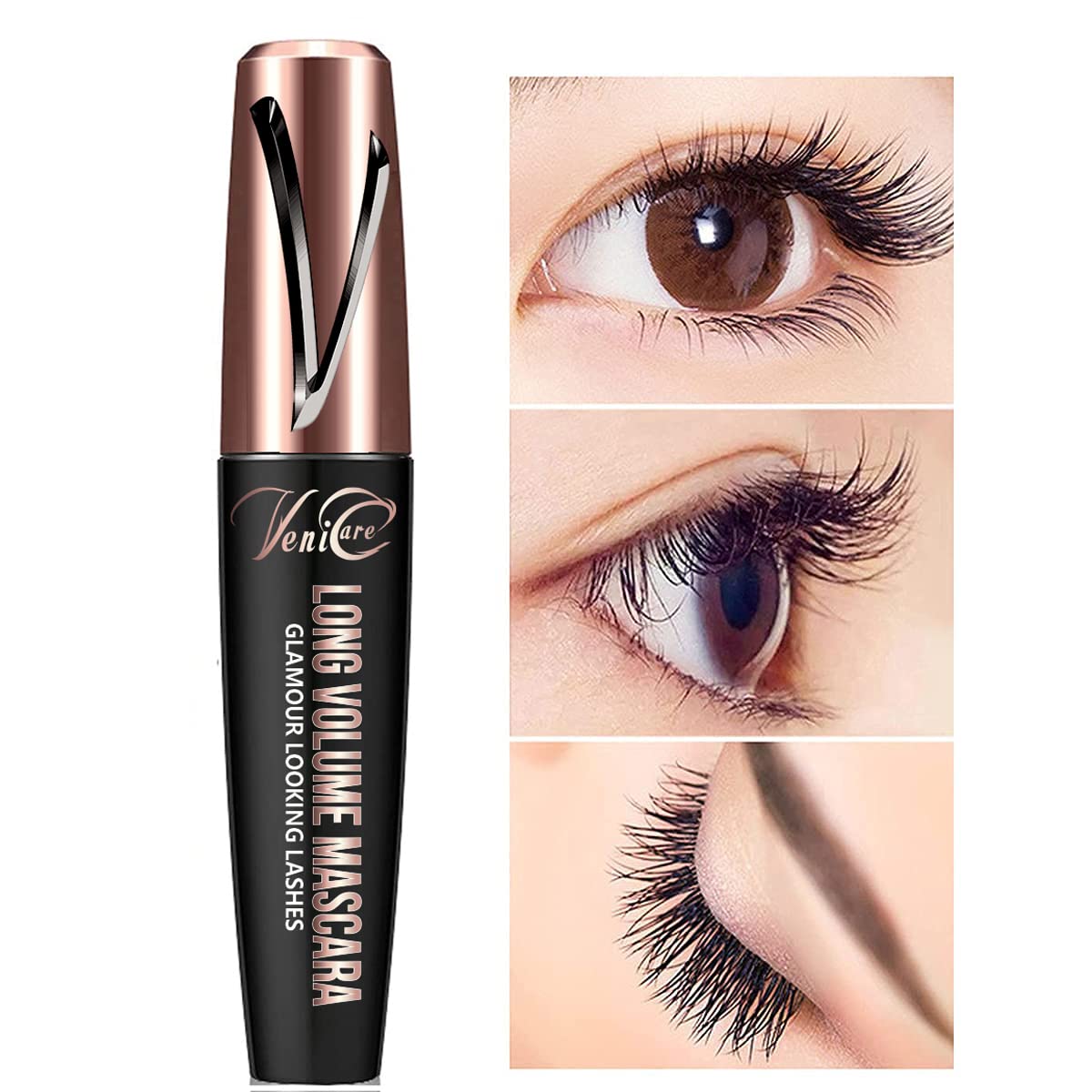 VeniCare mascara wand closeup with precision brush for defined lash separation