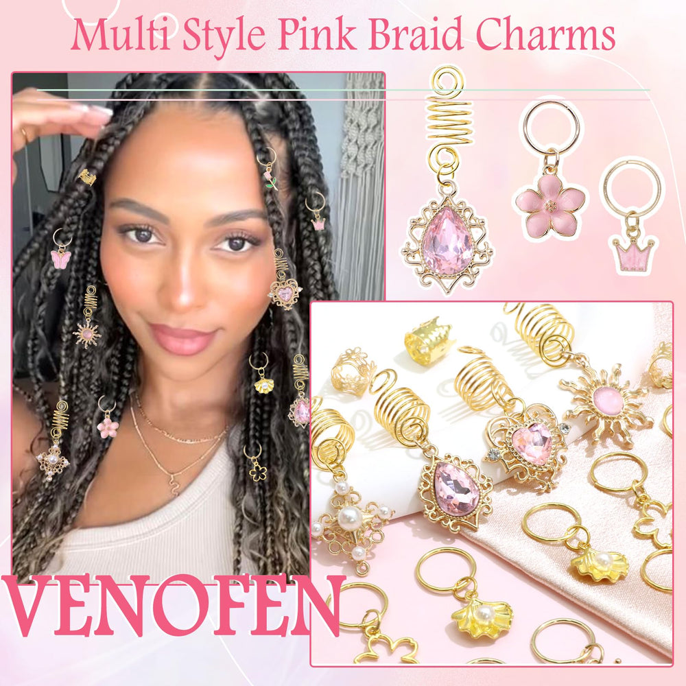 VENOFEN gold hair cuffs detail showing opening and secure fit