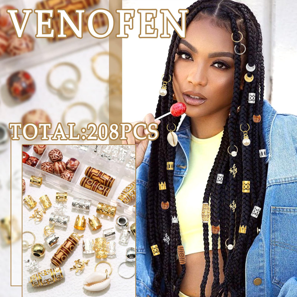 VENOFEN cuff worn on a dreadlock illustrating easy application and flair