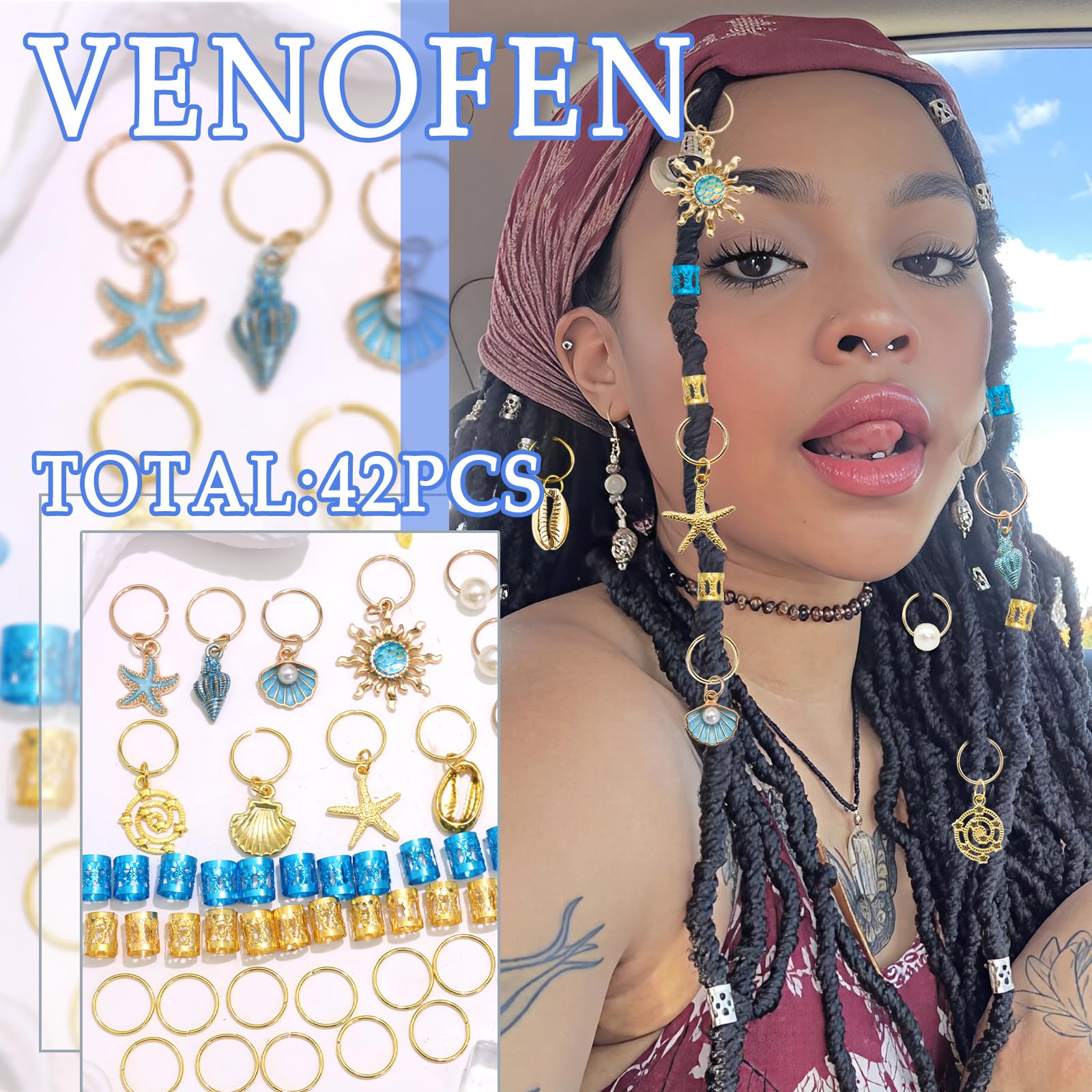 VENOFEN flat-lay of all 42 pieces showing kit variety for styling options
