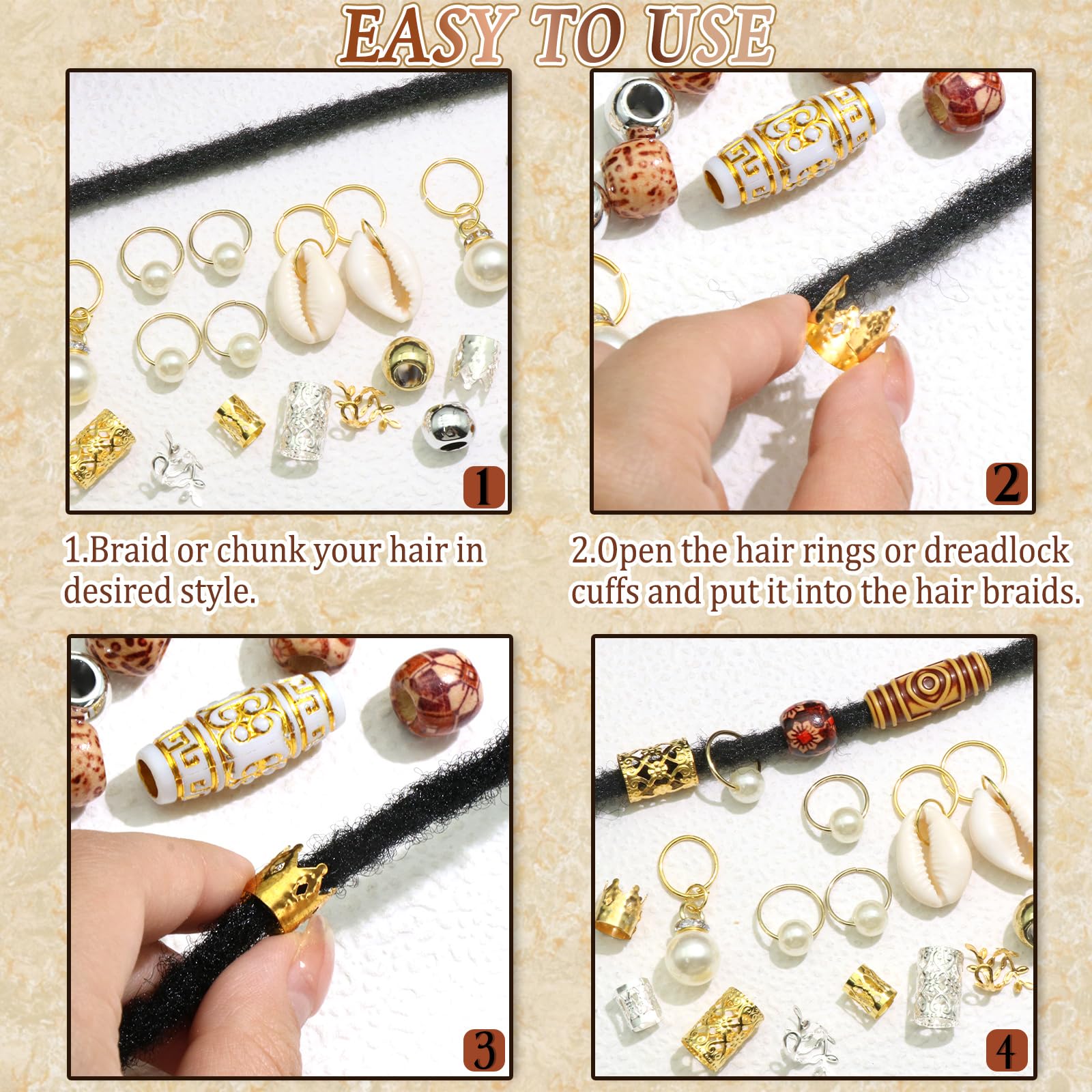 VENOFEN beads in hand showing scale and how many pieces come included