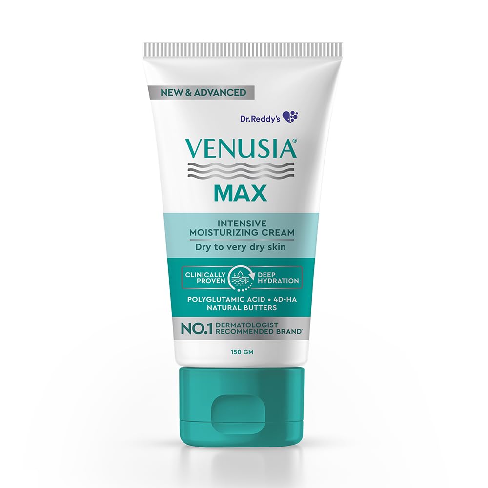 Venusia Max front packaging showing jar and label, highlighting product clarity