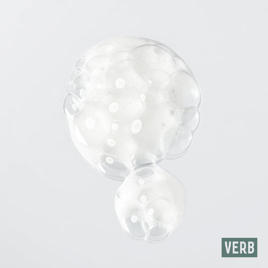 VERB foam dispensed on palm showing airy texture for even distribution