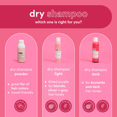 VERB dry shampoo dark powder texture close-up highlighting oil-absorbing rice starch