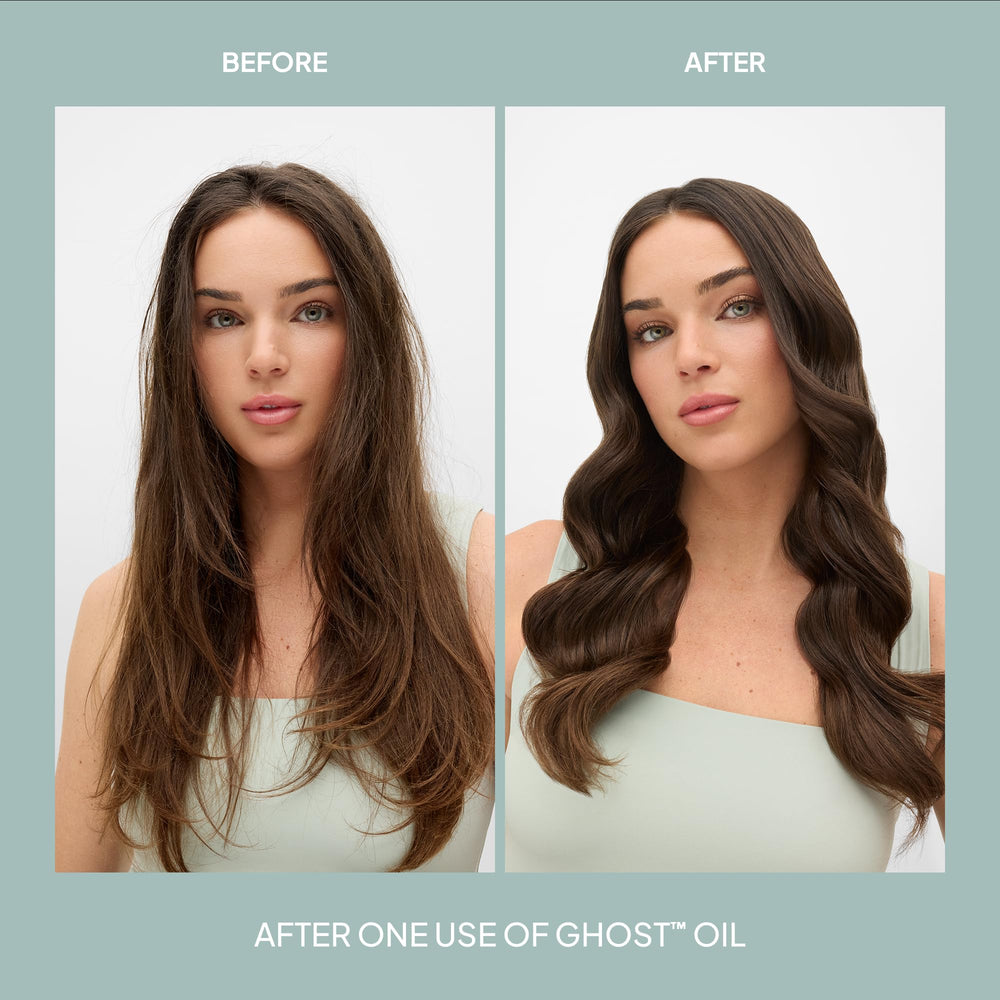 Close-up oil droplets texture highlighting VERB Ghost Oil smooth, non-greasy finish