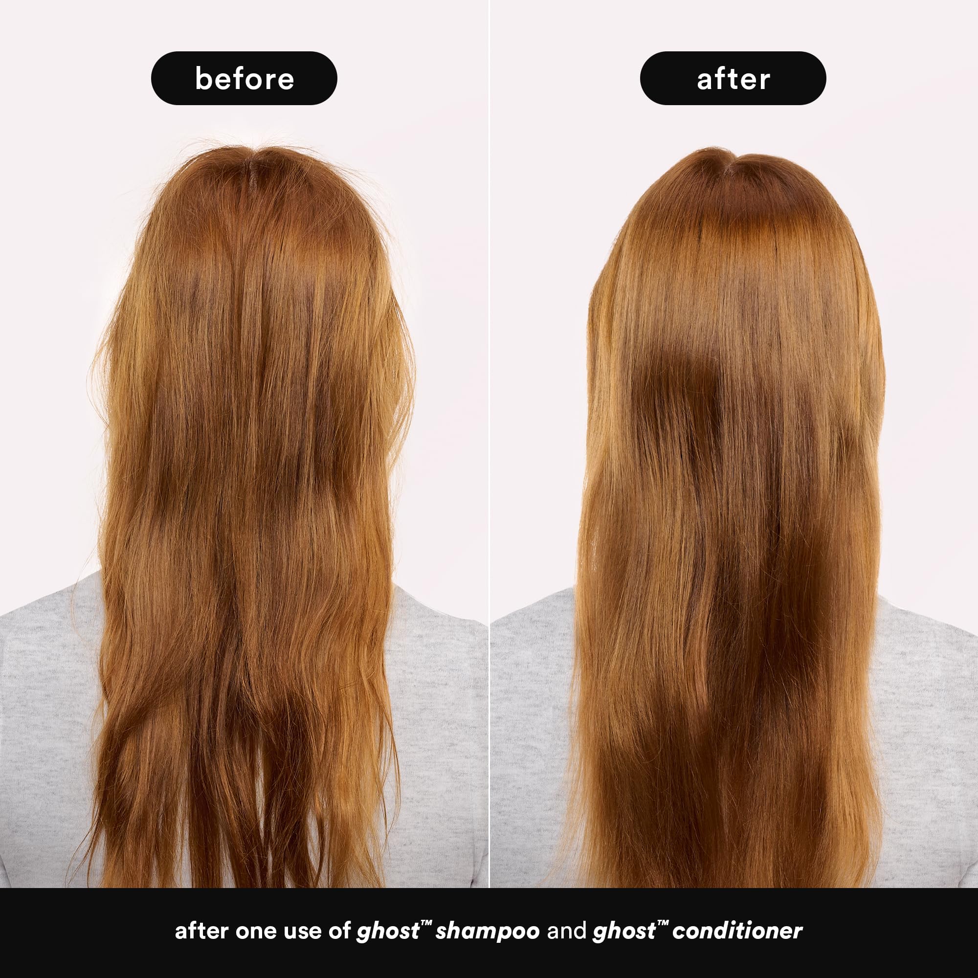 VERB Ghost Shampoo and Conditioner closeup showing gentle cleansing benefit
