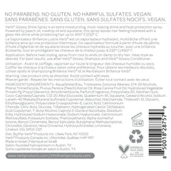 VERB product label close-up emphasizing heat protection up to 428°F and clean, vegan ingredients
