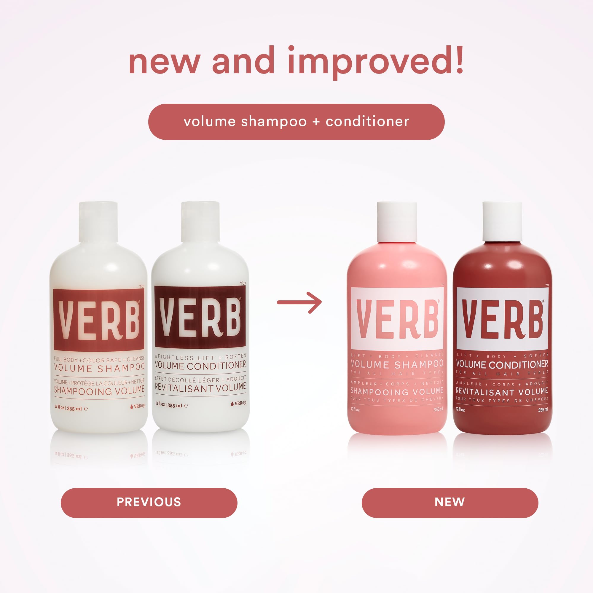VERB volume conditioner back label highlighting ingredients and usage benefits