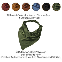Vercret folded scarves beside ruler showing compact size and adjustable fit
