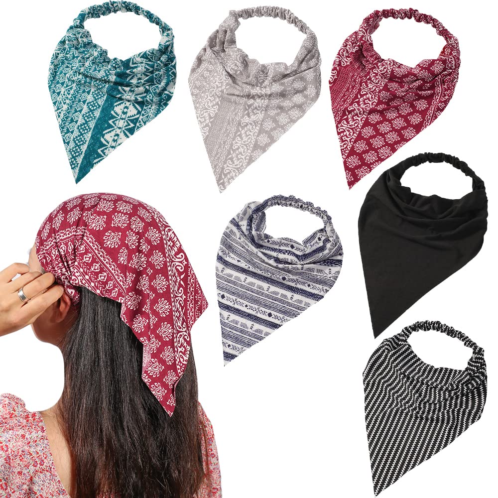 Vercret front packaging display showing six colorful kerchiefs and convenient set benefit
