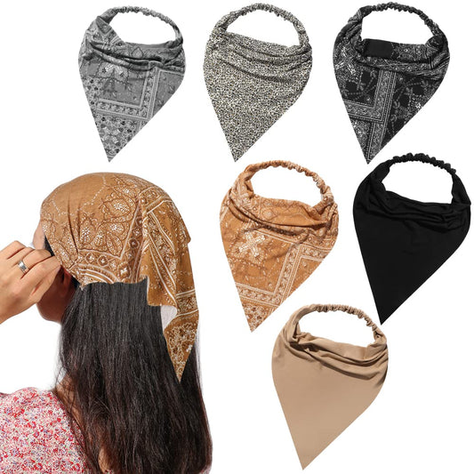 Vercret front packaging showing six colorful bandanas and included clips for easy wear