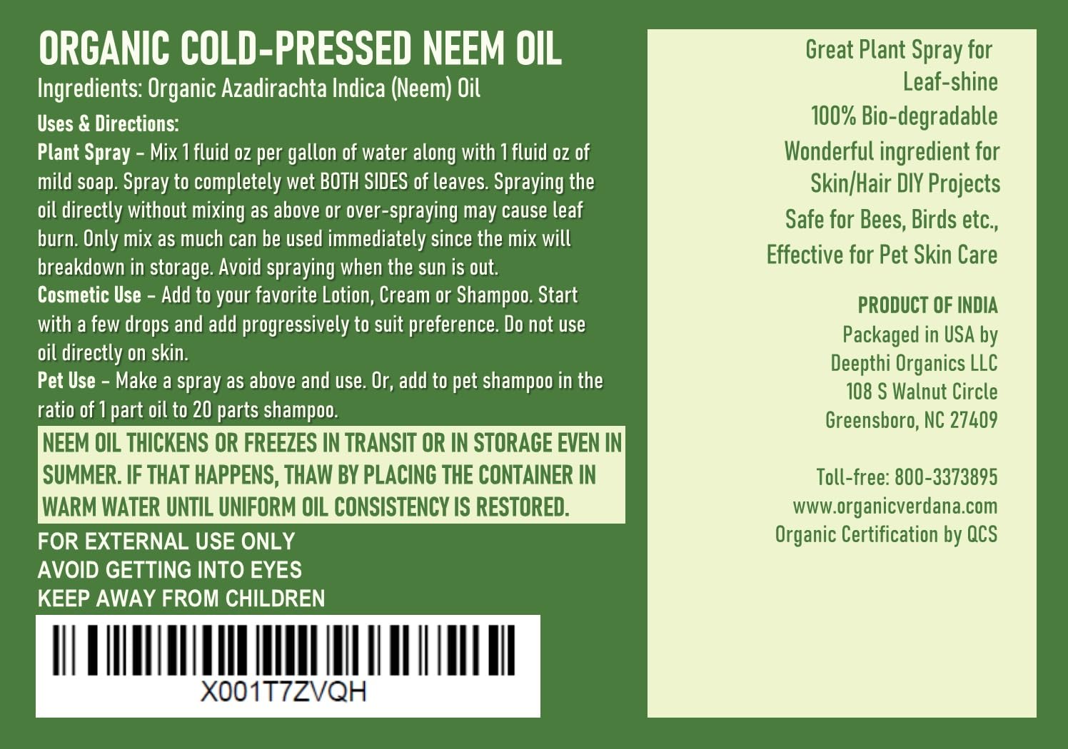 Verdana neem oil being poured into a bowl for mixing benefit