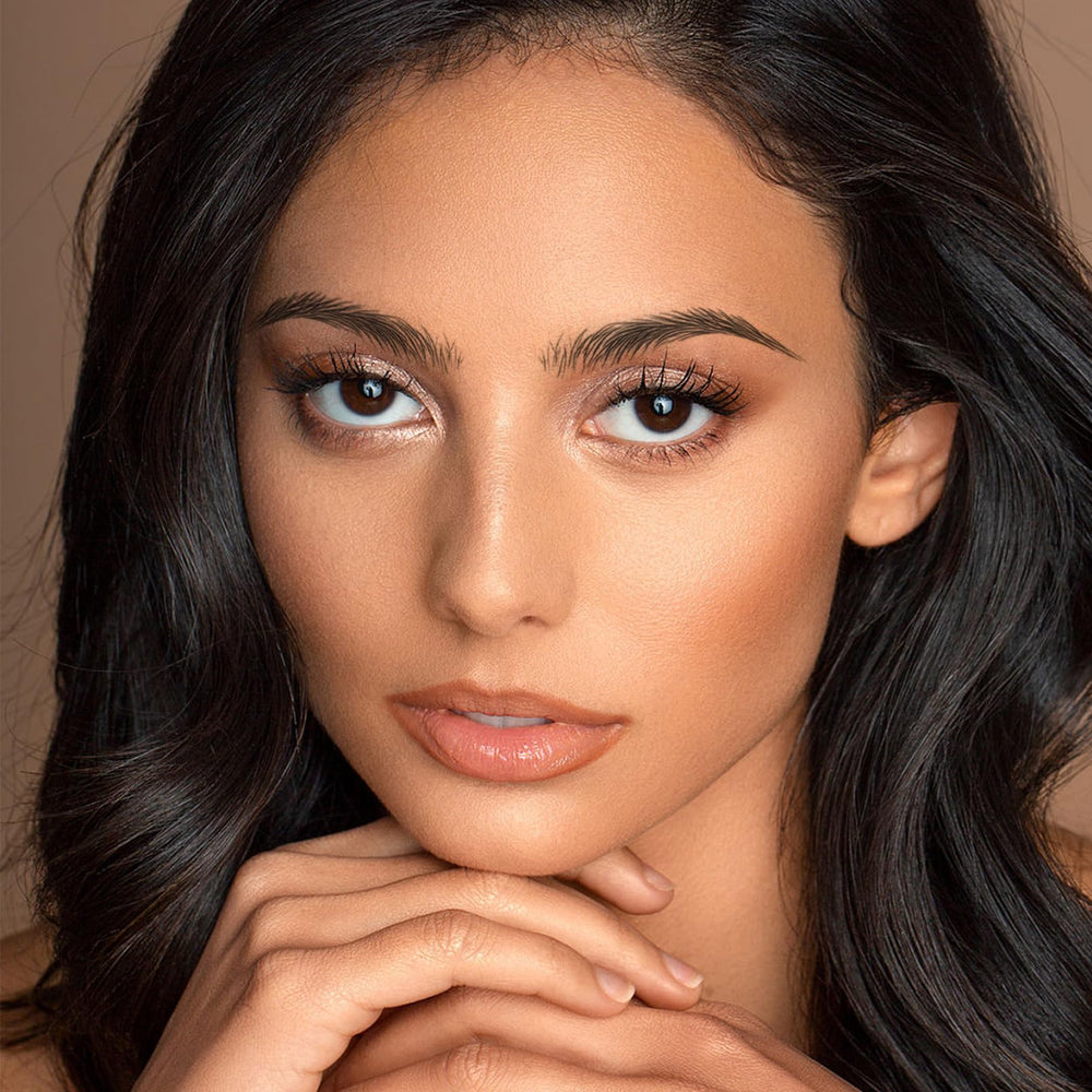 VERKSTAD brows on model in daylight showing fuller natural appearance