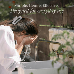 Verli bathroom sink lifestyle scene showing ritual use and calming routine benefit