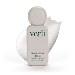Verli front packaging showing hydrating serum and key benefits
