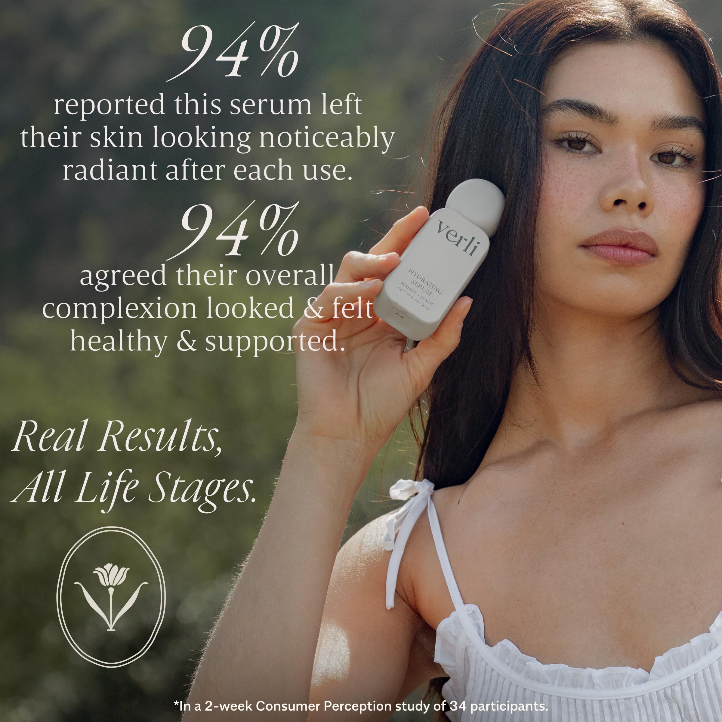Verli milky serum texture close-up demonstrating quick absorption