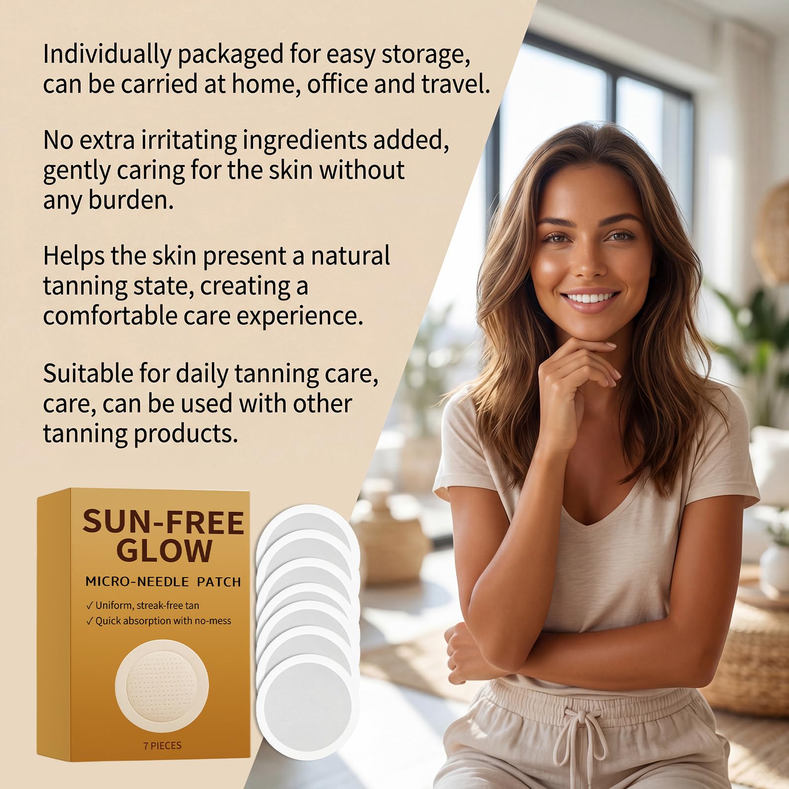 VERNILLA lifestyle shot of warm bronzed skin suggesting a sunless glow