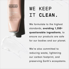 Versed before and after texture comparison showing improved skin smoothness benefit