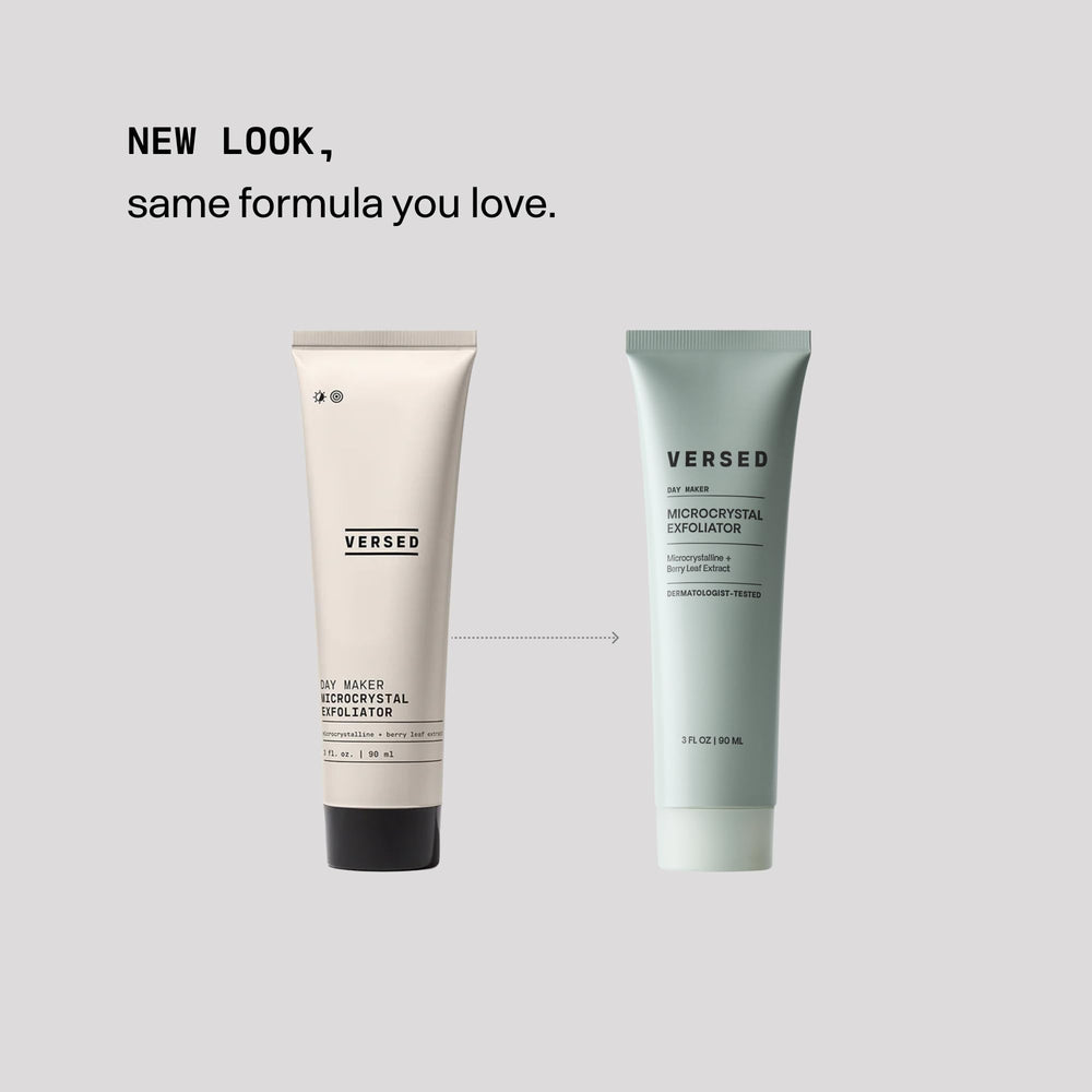 Versed Day Maker with jojoba seeds to show nourishing oil and skin-softening benefit