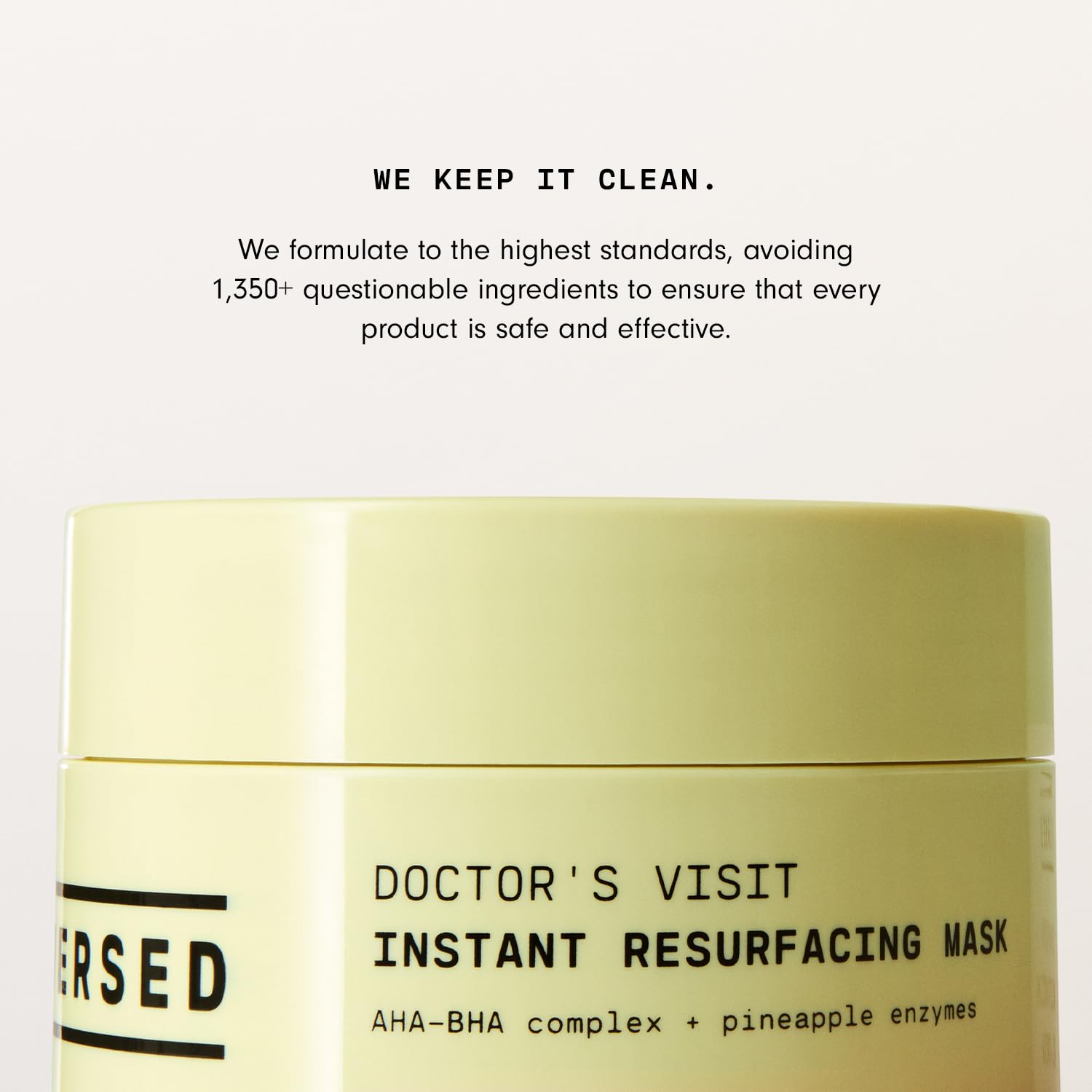 Versed model after use glowing skin showing radiant smoothing benefit