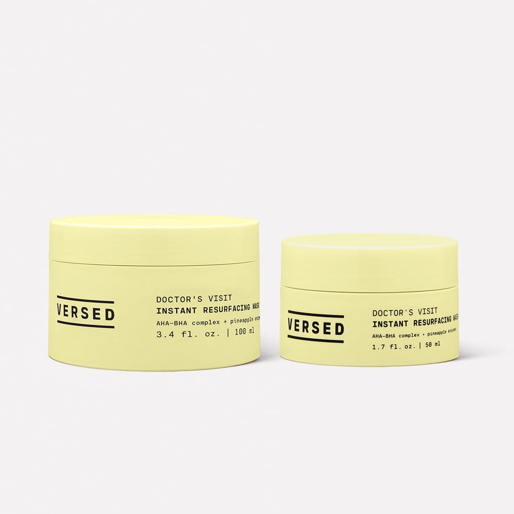 Versed creamy mask texture close-up highlighting smooth application benefit