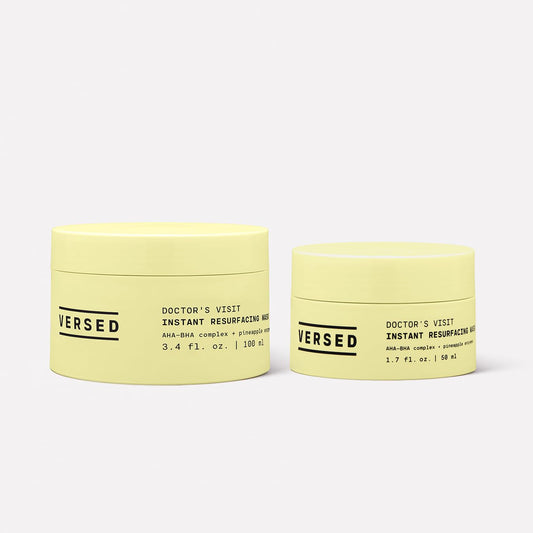 Versed creamy mask texture close-up highlighting smooth application benefit