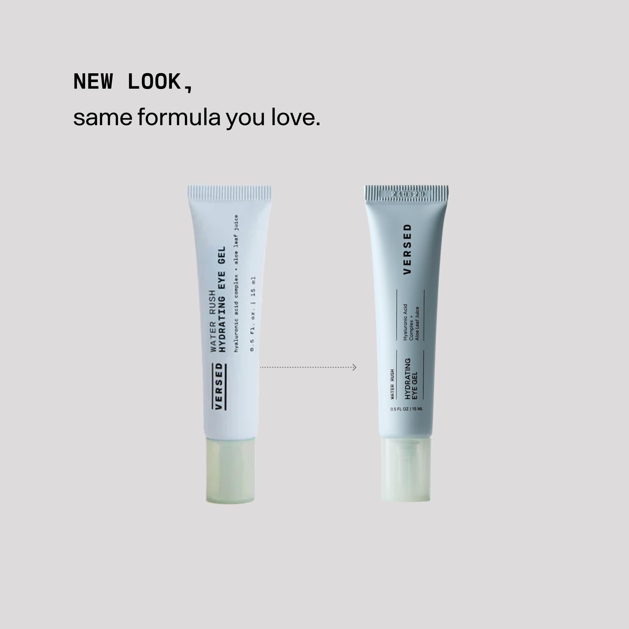 Versed Water Rush gel texture close-up highlighting lightweight moisture