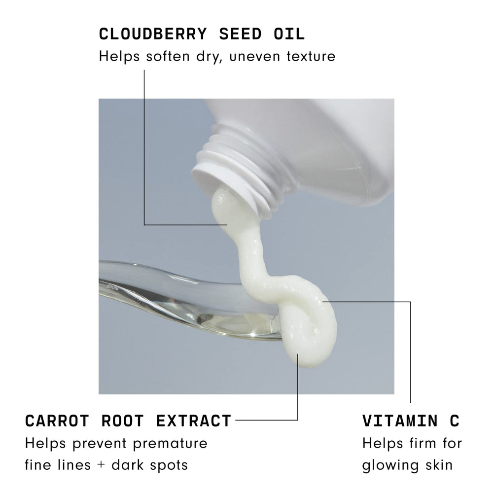 Versed cloudberry seed oil dropper highlighting antioxidant-rich ingredient benefits