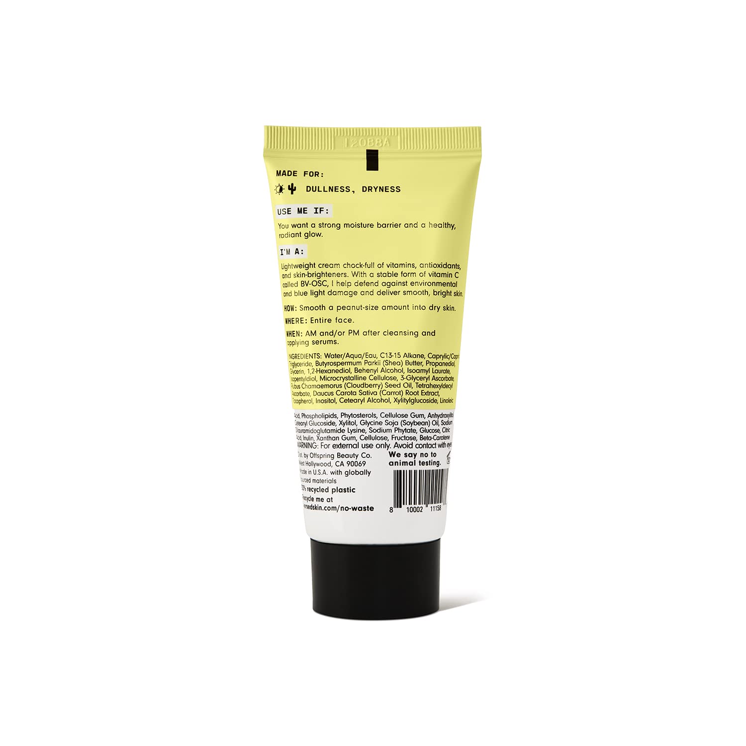 Versed moisturizer texture in jar showing lightweight cream and hydration