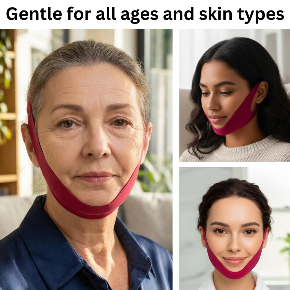 Versha model wearing mask overnight for continuous support