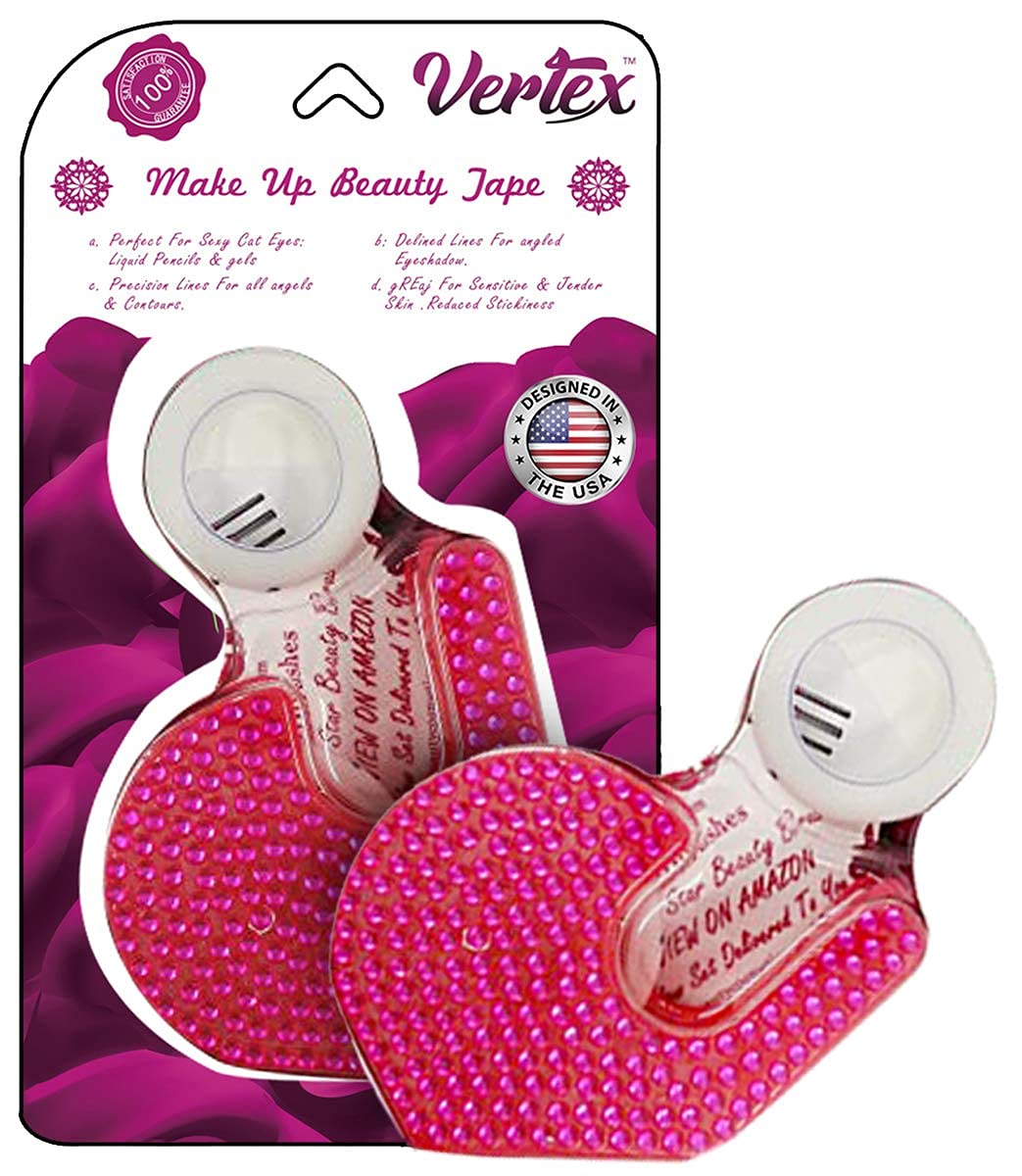 Vertex front packaging showing clear makeup tape and product benefit precision