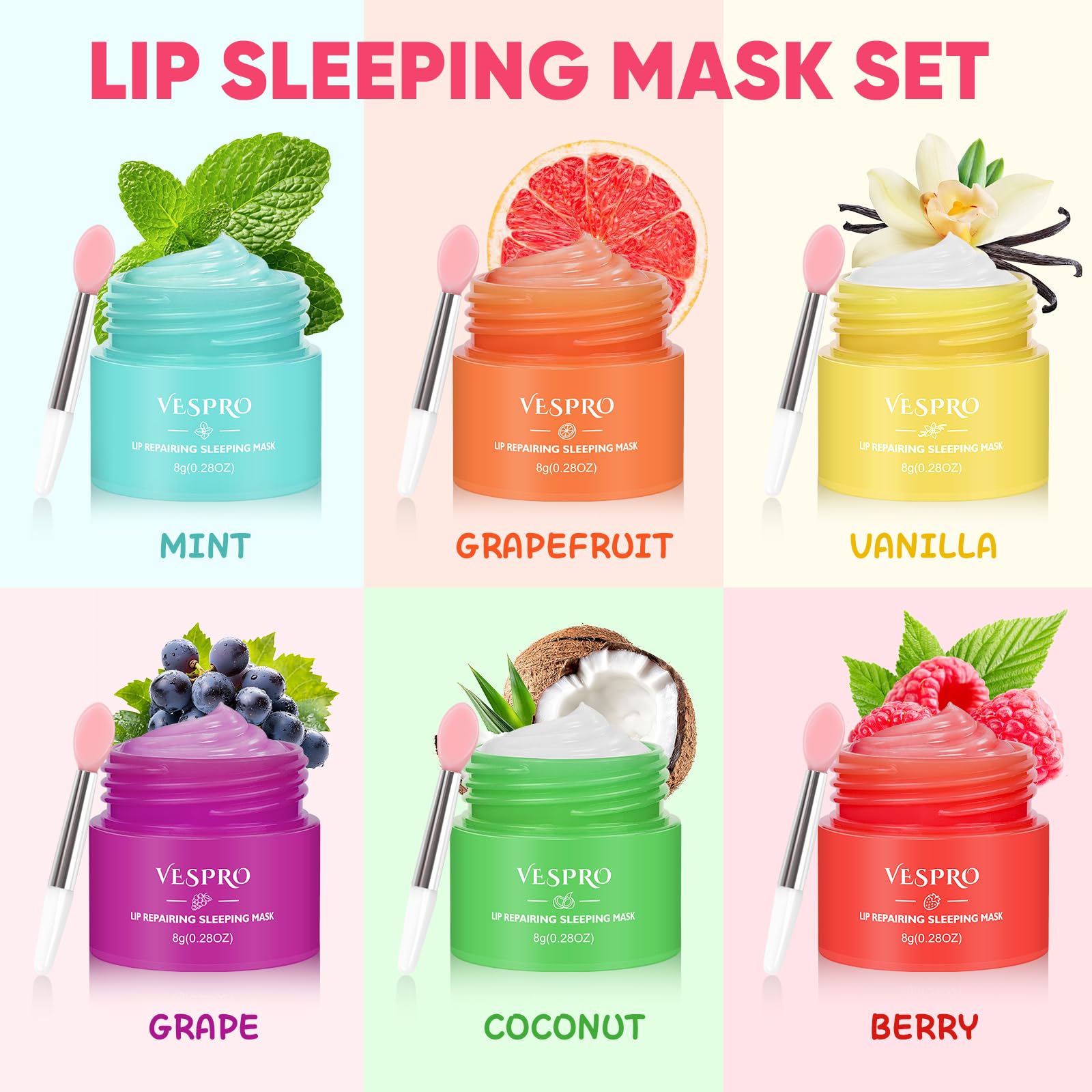 VESPRO lineup of six flavors flatlay offering choice and gifting appeal