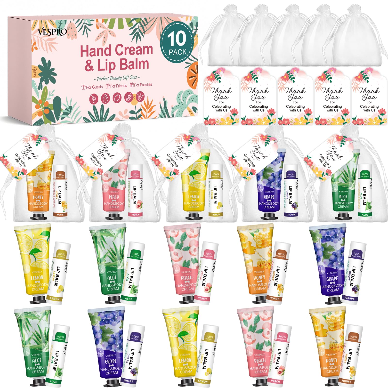 VESPRO front packaging showing full 10-pack set and gifting contents