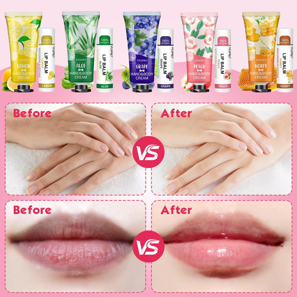 VESPRO lip balm open showing smooth balm and easy application benefit