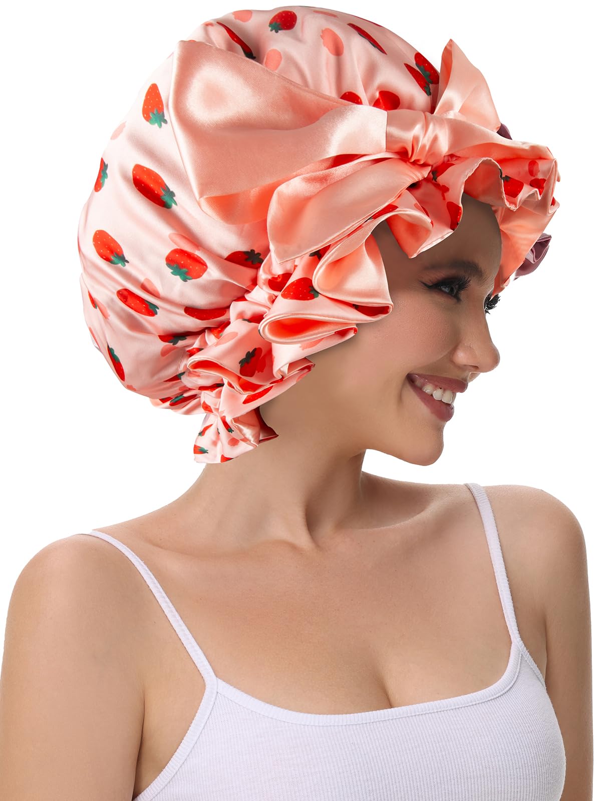 Vettres bonnet used during a morning routine offering style and hair protection